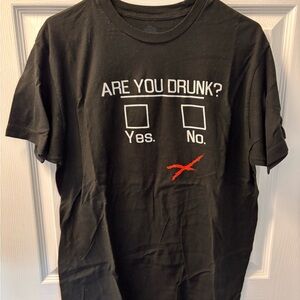 Anna Black Short Sleeve Tee with Humorous Graphic